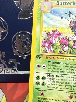 “d” Edition Error Butterfree 33/64 1st Edition Jungle Pokemon TCG Cards LP - Image 2