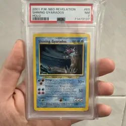 2001 POKEMON NEO REVELATION #65 SHINING GYARADOS-HOLO PSA 7 - Image 1