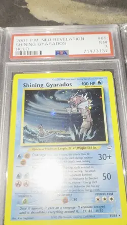 2001 POKEMON NEO REVELATION #65 SHINING GYARADOS-HOLO PSA 7 - Image 2