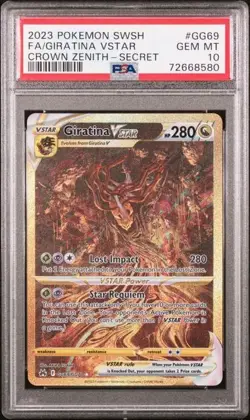 2023 Pokemon SWSH Crown Zenith Giratina VSTAR Galarian Gallery #GG69/GG70 PSA 10 - Image 1