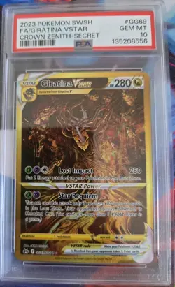 PSA 10 GIRATINA VSTAR 2023 Pokemon SWSH Crown Zenith Galarian Gallery #GG69 - Image 1
