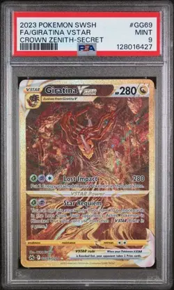 2023 Pokemon SWSH Crown Zenith Giratina VSTAR Galarian Gallery #GG69/GG70 PSA 9 - Image 1