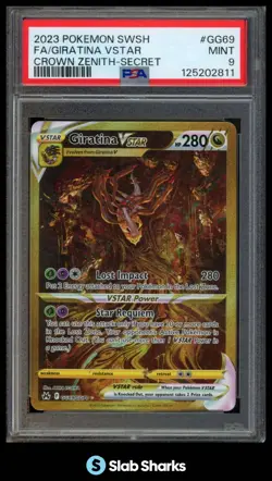 2023 POKEMON SWSH CROWN ZENITH GIRATINA VSTAR GALARIAN GALLERY SECRET RARE PSA 9 - Image 1