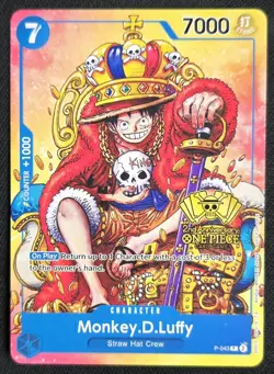 Monkey D Luffy P-043 2nd Anniversary Stamped Promo One Piece Card English - Image 1