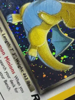 Pokemon Dark Dragonite Holo Rare TCG Card 5/82 Team Rocket Stepping On SWIRL MP - Image 2