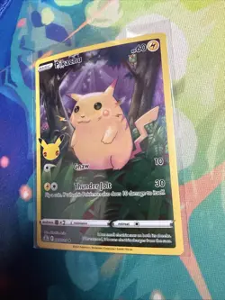 Pikachu 5/25 Pokemon Celebrations 25th Anniversary Set Full Art Card - Image 1