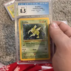 CGC 8.5 Scyther 1999 Jungle 10/64 Unlimited Holo Pokemon Card - Image 1