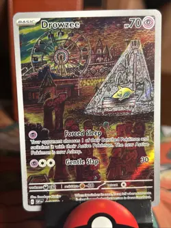 Pokemon TCG Drowzee Scarlet & Violet Base Set Holo Illustration Card 210/198 - Image 1