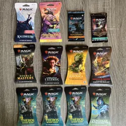 12 Packs MTG Magic The Gathering Booster Pack Bundle Lot-Double Masters + More - Image 1