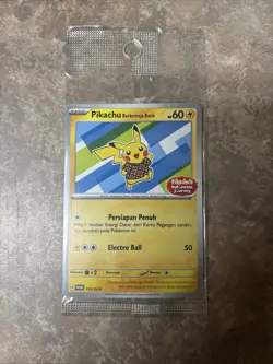 Pokemon Pikachu Berkemeja Batik 154/SV-P Stamped Indonesia Journey Promo Sealed - Image 1