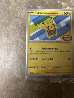 Pokemon Pikachu Berkemeja Batik 154/SV-P Stamped Indonesia Journey Promo Sealed - Image 5