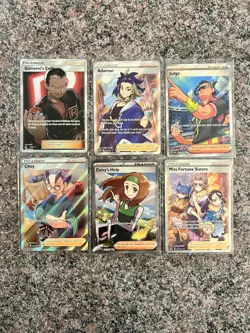 Pokemon Trainer Full Art 6 Card Bundle. - Image 1