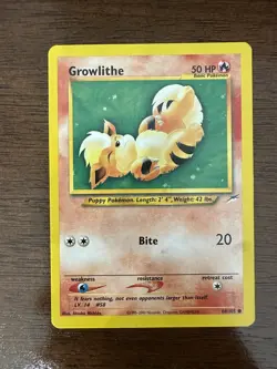 Growlithe 68/105 Vintage Pokemon Neo Destiny Set 2002 LP - Image 1