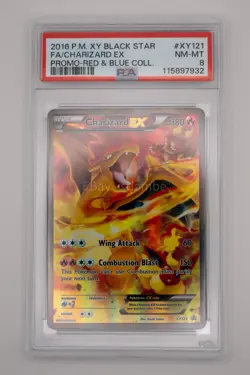 PSA 8 NM-MT Charizard EX #XY121 Black Star Promo Holo 2016 Pokemon TCG English - Image 1