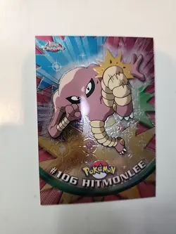 2000 Topps Chrome Pokemon TV Animation Edition Series 2 Foil #106 Hitmonlee - Image 1