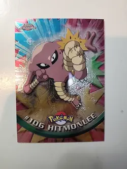 2000 Topps Chrome Pokemon TV Animation Edition Series 2 Foil #106 Hitmonlee - Image 2