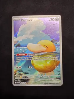 Pokemon Psyduck Full Art Holo Rare Card 226/217 ASC Set HP 70 English - Image 1