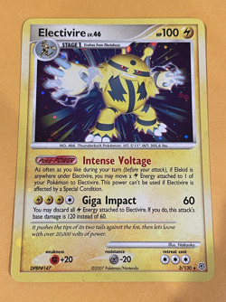 2007 Pokemon Diamond Pearl Electivire Holo Rare 3/130 NM/LP - Image 1