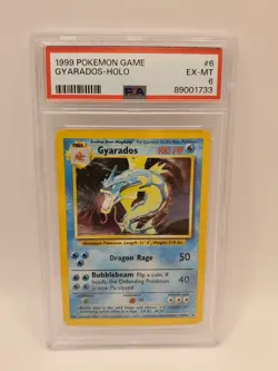 1999 Pokemon Game #6 Gyarados-Halo EX-MT PSA 6 - Image 1