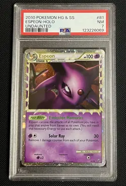 PSA 7 NM Pokemon 2010 UNDAUNTED ESPEON PRIME Ultra Rare Holo #81/90 - Image 1