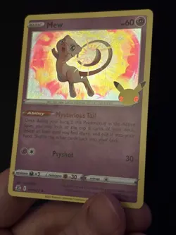 Mew 11/25 SWSH Celebrations Holo Rare Pokemon TCG Card - NM - Image 3