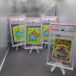 1999 Pokemon Merlin Stickers 💎 Full Venusaur Evoluition🔥 4 PSA Graded Slabs! - Image 1