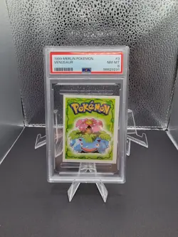 1999 Pokemon Merlin Stickers 💎 Full Venusaur Evoluition🔥 4 PSA Graded Slabs! - Image 2
