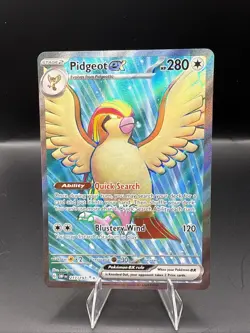 Pidgeot ex 217/197 Ultra Rare Obsidian Flames Pokemon - Pack Fresh Near Mint NM - Image 1
