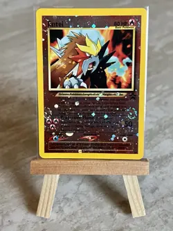 Pokemon TCG *3.5 SWIRL* Entei 34/53 Wotc Promo Reverse Holo (English) - NM(-) - Image 1