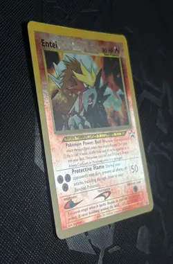Pokemon TCG *3.5 SWIRL* Entei 34/53 Wotc Promo Reverse Holo (English) - NM(-) - Image 4