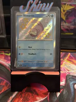 Pokemon TCG Slowpoke 116/091 Baby Shiny Holo Rare Paldean Fates NM - Image 1
