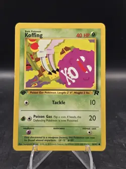 Pokemon TCG Koffing 58/82 1st Edition Team Rocket Regular Common LP - Image 1