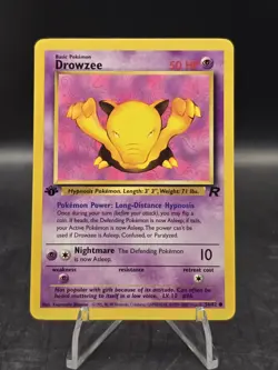 Pokemon TCG Drowzee 54/82 1st Edition Team Rocket Regular Common NM - Image 1
