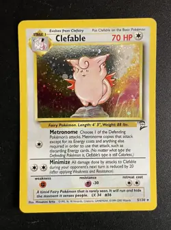 Clefable | 5/130 | Base Set 2 | Pokemon Card | NM - Image 1