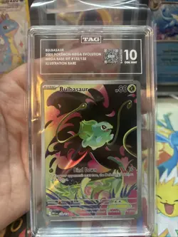 Pokemon Bulbasaur 133/132 Mega evolution Illustration Rare TAG 10 Gem Mint - Image 3
