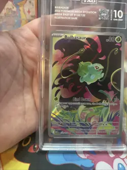 Pokemon Bulbasaur 133/132 Mega evolution Illustration Rare TAG 10 Gem Mint - Image 5