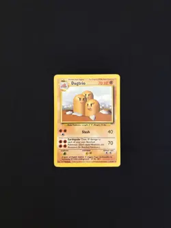 Pokemon TCG Dugtrio 19/102 Base Set Regular Unlimited Rare WOTC Vintage - Image 1