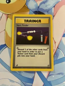 Item Finder Trainer 74/102 Rare Pokemon 1999 Unlimited Base Set LP - Image 1