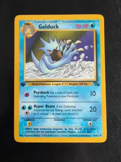 Golduck First Edition Pokemon Fossil 35/62 - Image 1