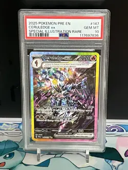 💎 POKEMON PRE EN-PRISMATIC EVOLUTIONS 147/131 CERULEDGE EX SIR PSA 10 - Image 1