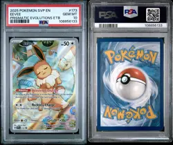 Pokemon TCG Eevee Black Star Promo 173 Prismatic Evolutions PSA 10 - Image 3