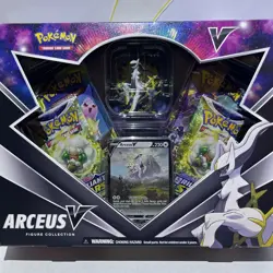 Pokemon TCG Arceus V Figure Box Collection 4 Booster Packs Brand New Sealed 820650850165 - Image 1