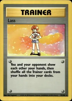 Lass 75/102 Rare Base Set WOTC Pokemon - Image 1