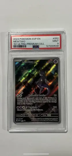 2023 Pokemon SVP en Mewtwo EX 151 Ultra Premium Collection #053 PSA 9 Mint - Image 1