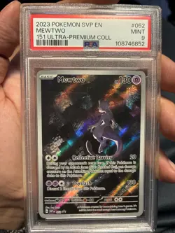Pokemon 2023 Promo 151 Ultra-Premium Collection SVP EN 052 Mewtwo EX PSA 9 Mint - Image 1