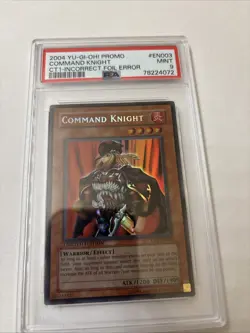 Yugioh PSA 9 Command Knight CT1-EN003 Incorrect Foil Misprint - Image 2