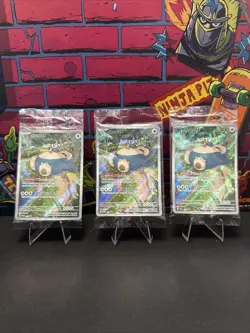 Pokemon TCG Snorlax 051 SV Scarlet & Violet 151 Promo Card Lot SEALED [X3] - Image 1
