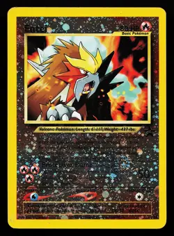 Entei 34 Reverse Holo WOTC Black Star Promo Pokemon Card - Image 1