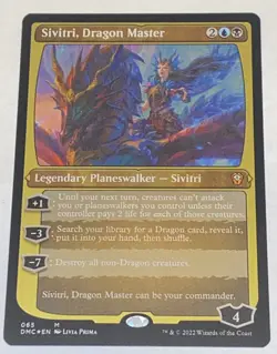 Sivitri, Dragon Master 065 ETCHED FOIL Dominaria United Commander MTG UNPLAYED - Image 1