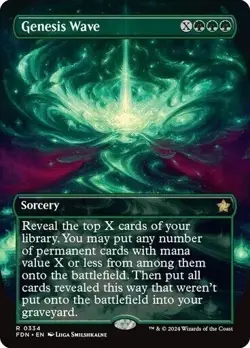 MTG Genesis Wave Borderless - Foundations #334 NM - Image 1